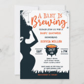 Een Baby breekt halloween heks Baby shower Kaart (Voorkant)