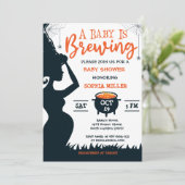 Een Baby breekt halloween heks Baby shower Kaart (Staand voorkant)