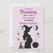 Een Baby breekt halloween heks Baby shower Kaart (Voorkant)