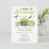 Een Baby breekt halloween heks Baby shower Kaart (Staand voorkant)
