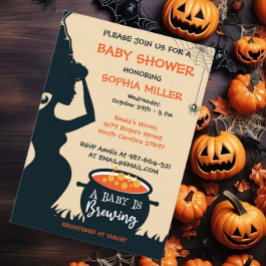 Een Baby breekt halloween heks Baby shower Kaart