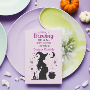Een Baby breekt halloween heks Baby shower Kaart