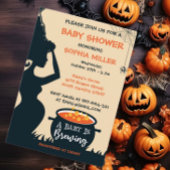 Een Baby breekt halloween heks Baby shower Kaart