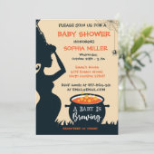 Een Baby breekt halloween heks Baby shower Kaart (Staand voorkant)