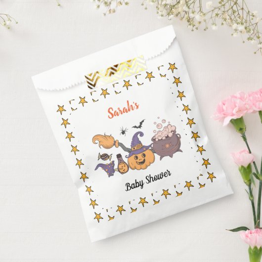 Een Baby breekt halloween witch Baby shower Bedankzakje (Gezegeld)