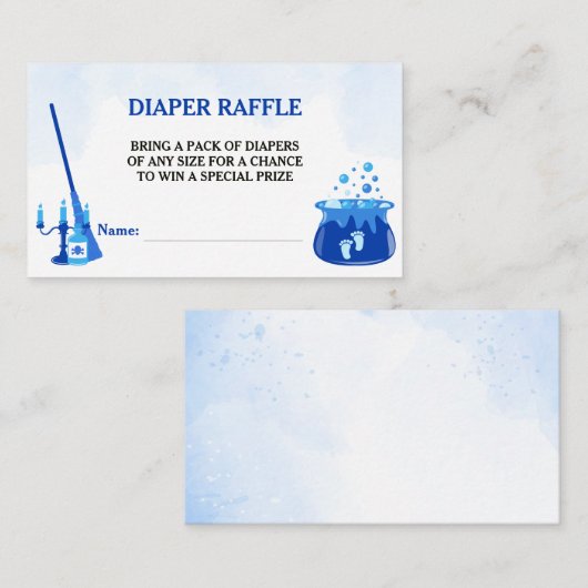 Een Baby breekt heks Baby shower luidere Raffle Informatiekaartje (Voorkant / Achterkant)