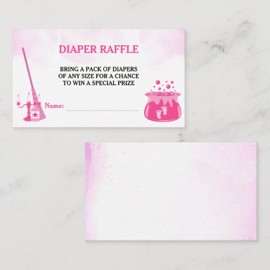 Een Baby breekt heks Baby shower luidere Raffle Informatiekaartje (Voorkant / Achterkant)
