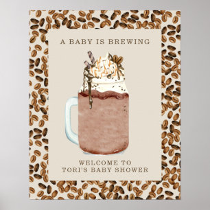 Een Baby breekt het Baby shower van de Koffie van  Poster