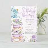 Een Baby breekt het Baby shower van de Partij van  Kaart (Staand voorkant)