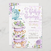 Een Baby breekt het Baby shower van de Partij van  Kaart (Voorkant / Achterkant)