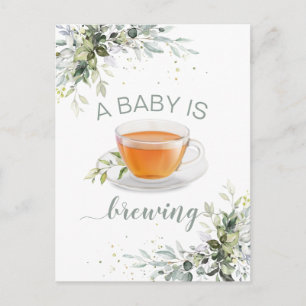 Een baby breekt het Baby shower van de Tea Party Briefkaart