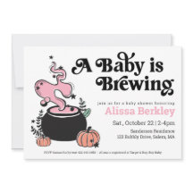 Een Baby breekt het Baby shower van Halloween uit