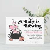 Een Baby breekt het Baby shower van Halloween uit Kaart (Staand voorkant)