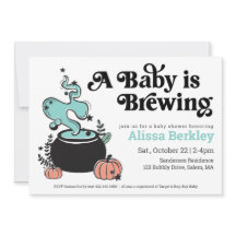 Een Baby breekt het Baby shower van Halloween uit