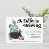 Een Baby breekt het Baby shower van Halloween uit Kaart (Staand voorkant)