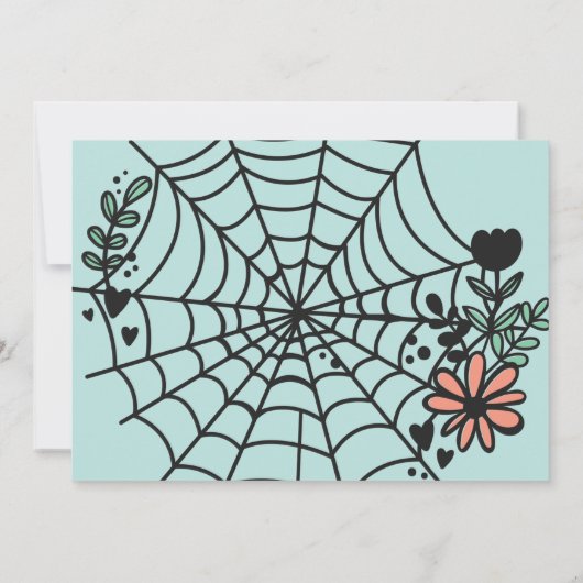 Een Baby breekt het Baby shower van Halloween uit Kaart (Achterkant)