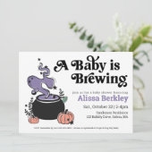Een Baby breekt het Baby shower van Halloween uit Kaart (Staand voorkant)