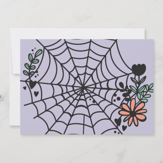 Een Baby breekt het Baby shower van Halloween uit Kaart (Achterkant)