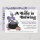 Een Baby breekt het Baby shower van Halloween uit Kaart (Voorkant / Achterkant)