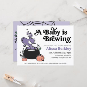 Een Baby breekt het Baby shower van Halloween uit Kaart