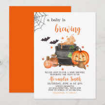 Een Baby breekt het Baby shower van Halloween uit