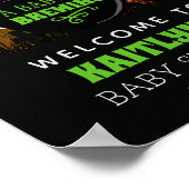 Een Baby breekt het Baby shower welkom van Hallowe Poster (Hoek)