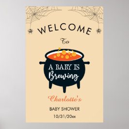 Een Baby breekt het Baby shower welkom van Hallowe Poster