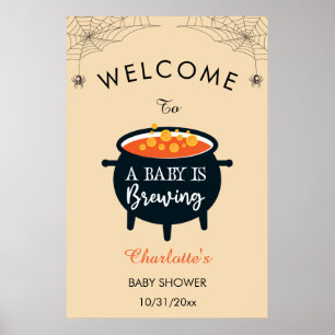 Een Baby breekt het Baby shower welkom van Hallowe Poster