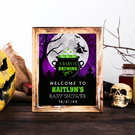 Een Baby breekt het Baby shower welkom van Hallowe Poster