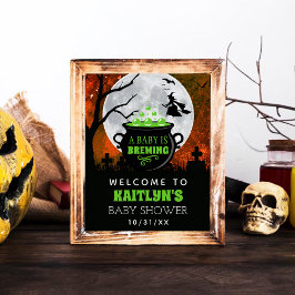 Een Baby breekt het Baby shower welkom van Hallowe Poster