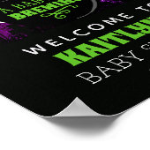 Een Baby breekt het Baby shower welkom van Hallowe Poster (Hoek)