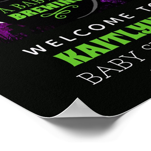 Een Baby breekt het Baby shower welkom van Hallowe Poster (Hoek)
