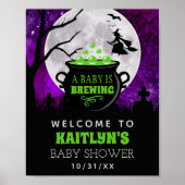Een Baby breekt het Baby shower welkom van Hallowe Poster (Voorkant)