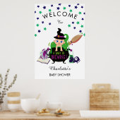 Een Baby breekt het Baby shower welkom van Hallowe Poster (Keuken)