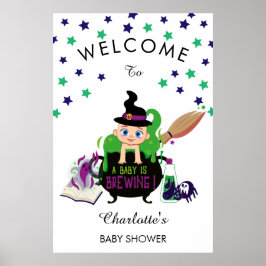 Een Baby breekt het Baby shower welkom van Hallowe Poster