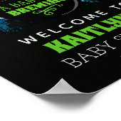 Een Baby breekt het Baby shower welkom van Hallowe Poster (Hoek)