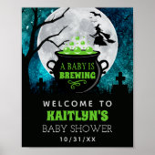 Een Baby breekt het Baby shower welkom van Hallowe Poster (Voorkant)