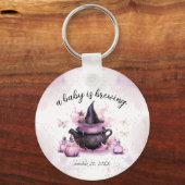 Een Baby breekt het Baby shower welkom van Hallowe Sleutelhanger (Voorkant)