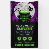 Een Baby breekt het Baby shower welkom van Hallowe Spandoek (Verticaal)