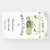 Een Baby breekt het Baby shower welkom van Hallowe Spandoek (Horizontaal)