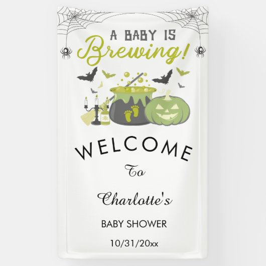 Een Baby breekt het Baby shower welkom van Hallowe Spandoek (Verticaal)