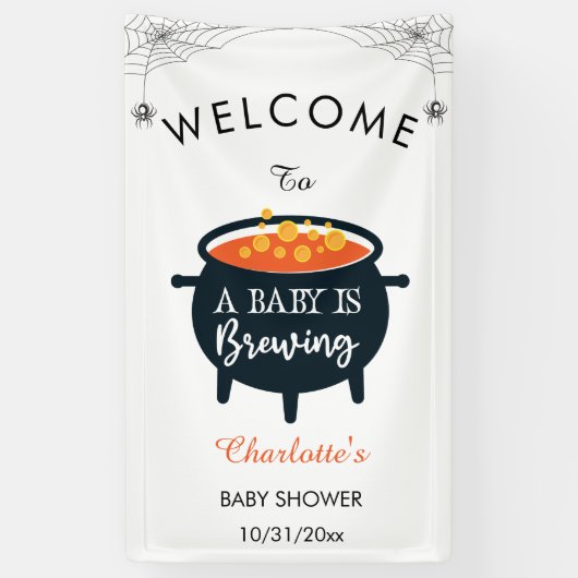 Een Baby breekt het Baby shower welkom van Hallowe Spandoek (Verticaal)