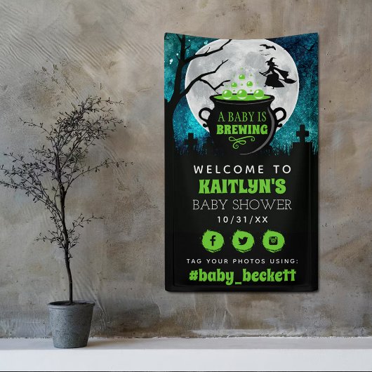 Een Baby breekt het Baby shower welkom van Hallowe Spandoek