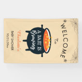 Een Baby breekt het Baby shower welkom van Hallowe Spandoek (Horizontaal)