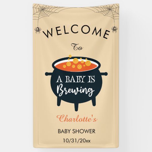 Een Baby breekt het Baby shower welkom van Hallowe Spandoek (Verticaal)