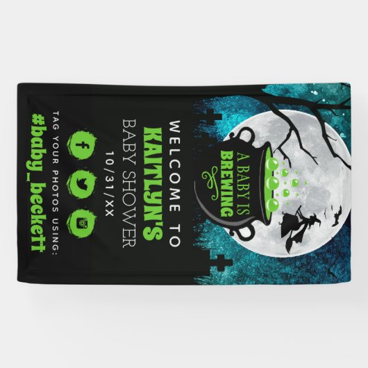 Een Baby breekt het Baby shower welkom van Hallowe Spandoek (Horizontaal)