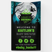 Een Baby breekt het Baby shower welkom van Hallowe Spandoek (Verticaal)