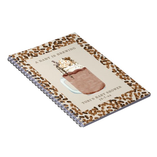Een Baby breekt Iced Koffiegast van het Baby showe Notitieboek (Rechterzijde)