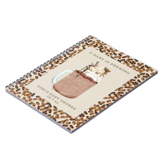 Een Baby breekt Iced Koffiegast van het Baby showe Notitieboek (Linkerzijde)