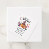 Een Baby breekt Jack-O-Lantern Halloween Shower Bedankjes Labels (In situ)